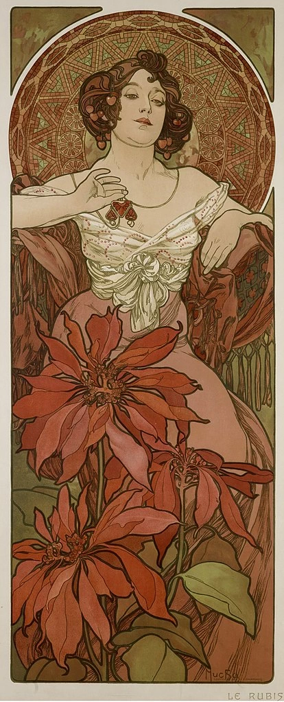 Alfons Mucha - 101, Le pietre preziose. Il rubino